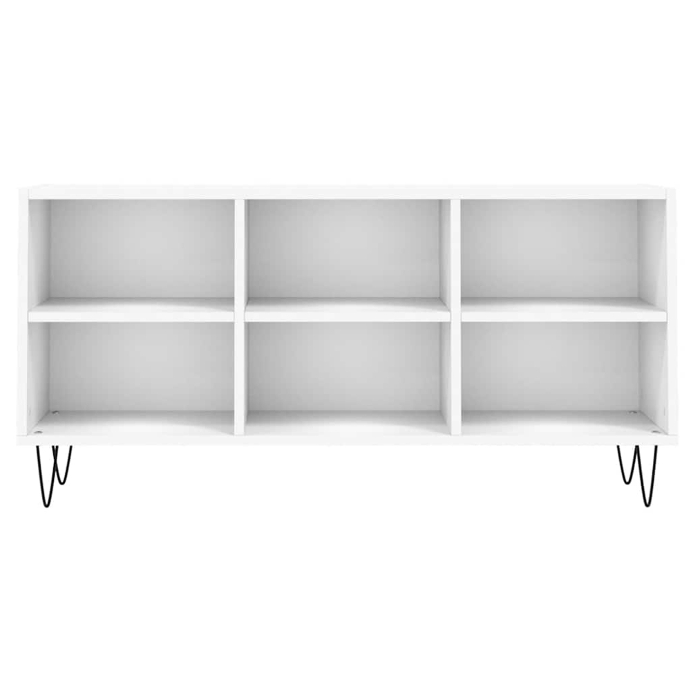 vidaXL 6 Shelf White TV Cabinet Image 4