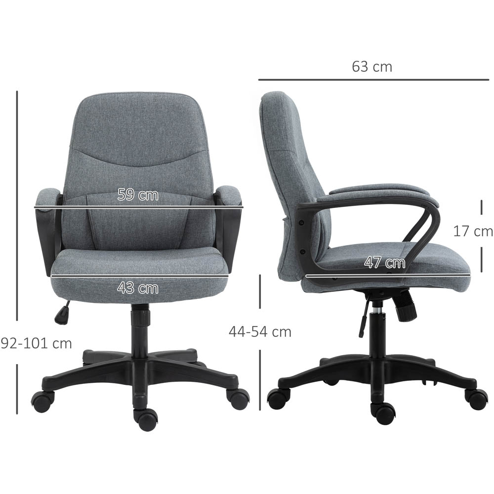 Portland Grey Swivel Massage Office Chair Image 7