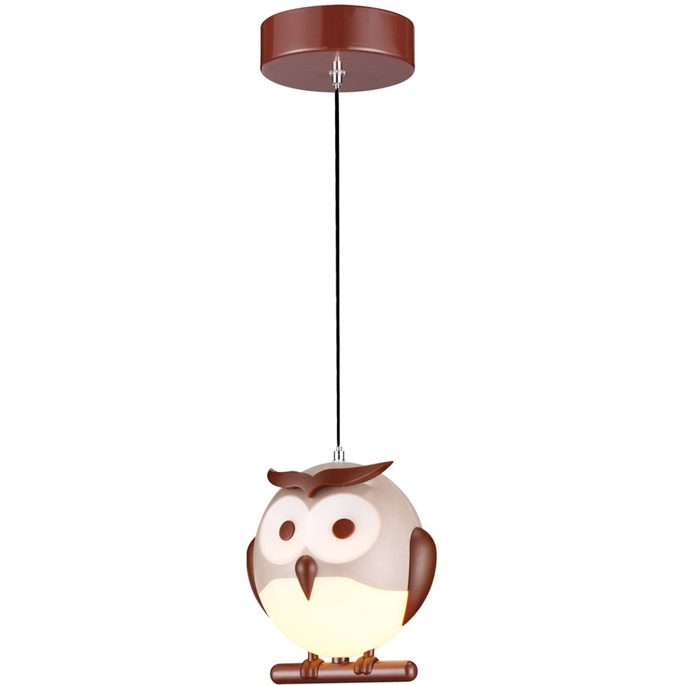 Milagro Owl Brown LED Pendant Lamp 230V Image 1
