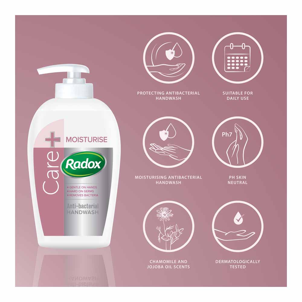 Radox Antibacterial and Moisturising Hand Wash 250ml Image 4