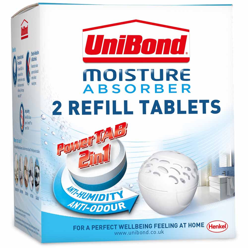 UniBond 2 in 1 Humidity Absorber Refill Tablets Power Tab 300g 2 Pack Image