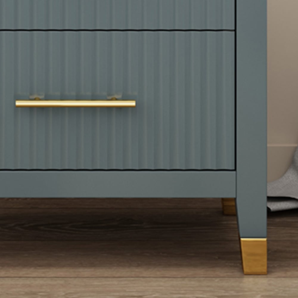 Biasi 2 Drawers Grey Bedside Table Image 3