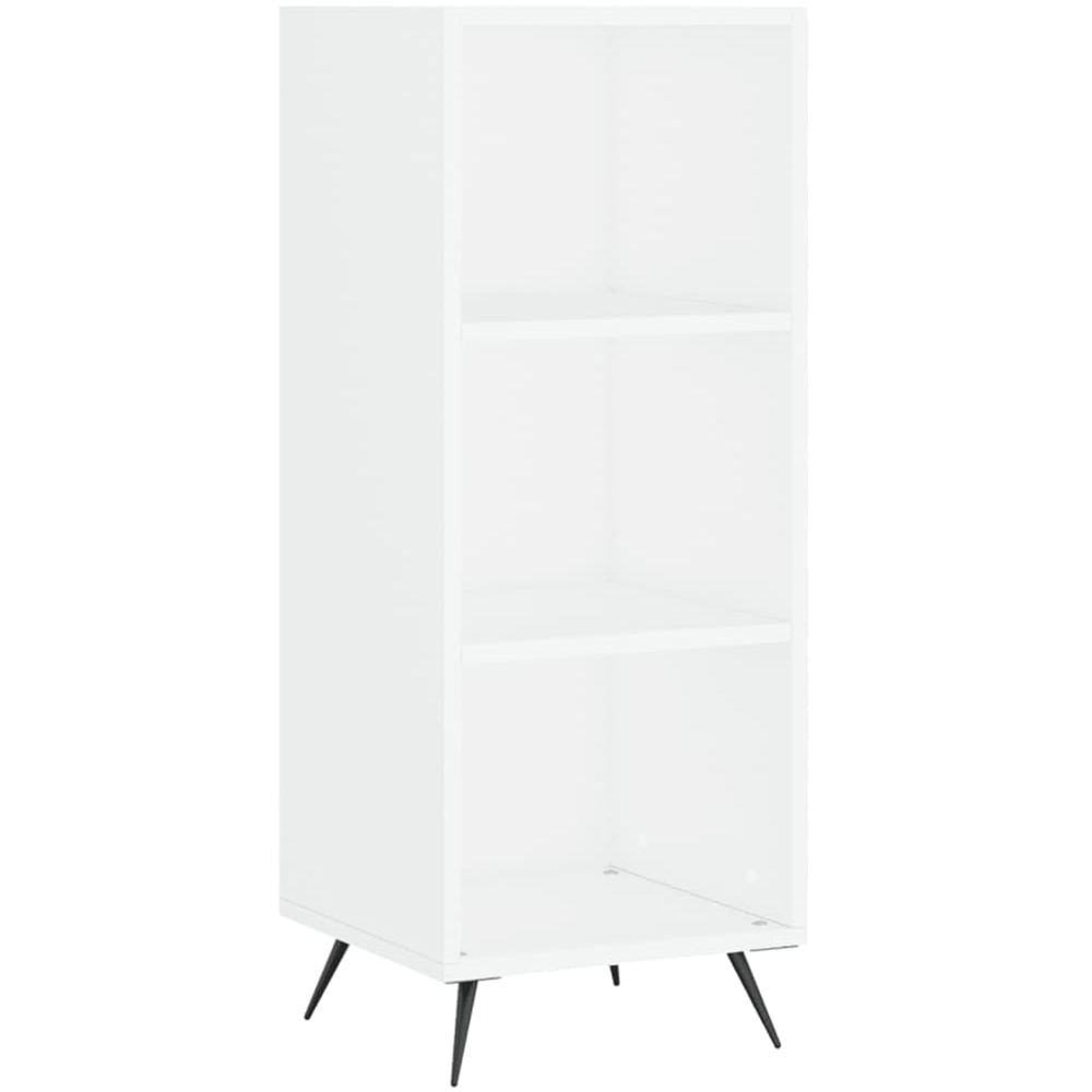 vidaXL 3 Shelf White Tall Storage Cabinet Image 2