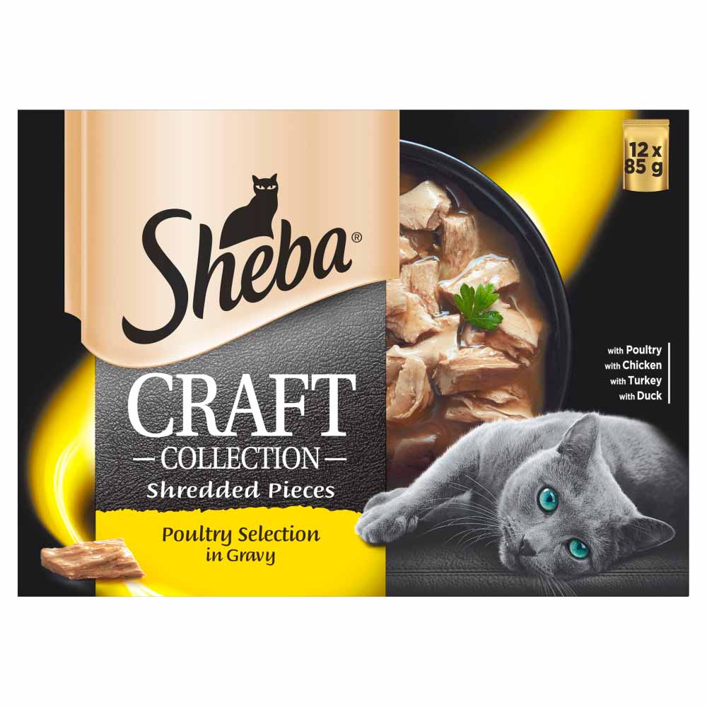 Sheba Craft Poultry and Gravy Cat Food Pouches 12x85g Wilko