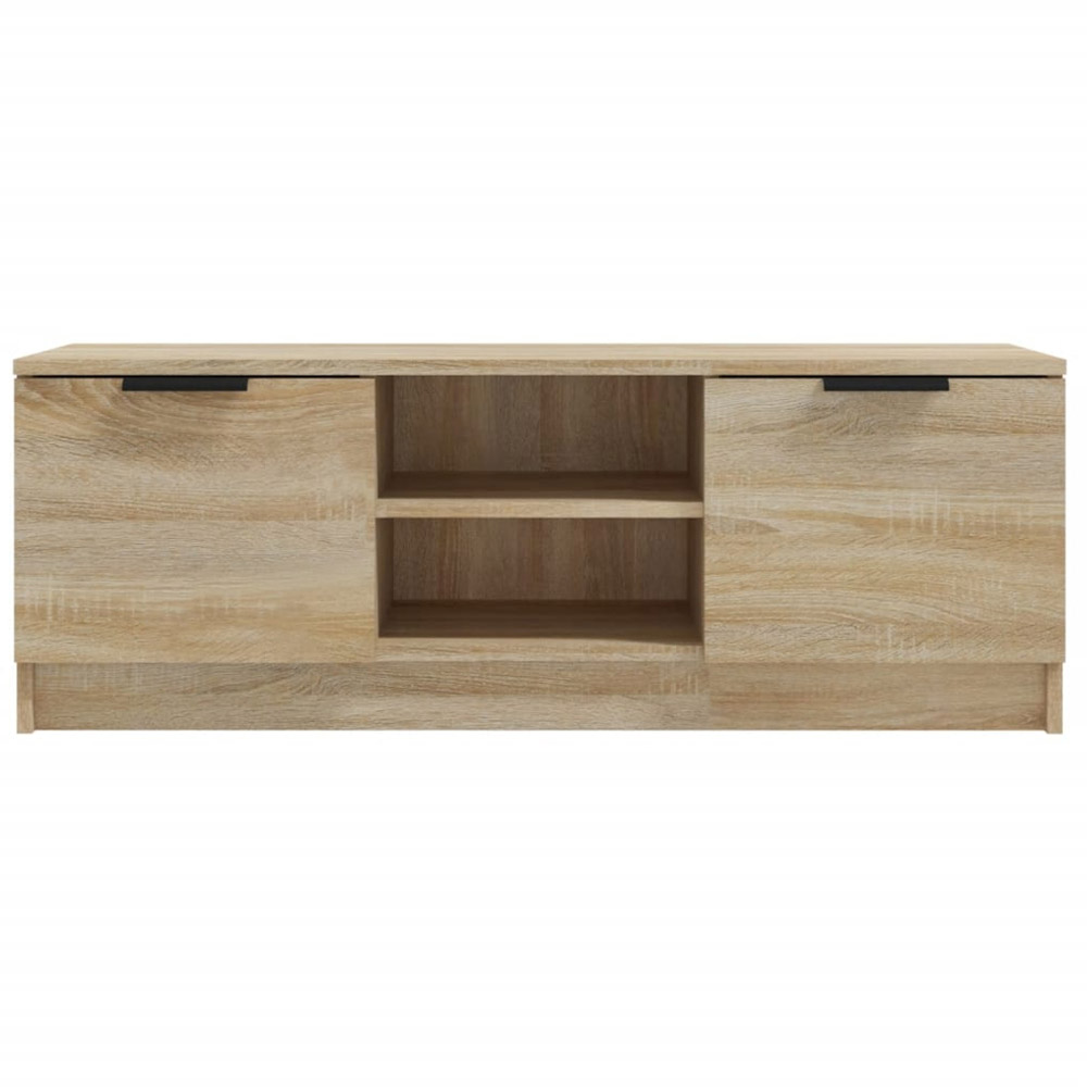 vidaXL 2 Door 2 Open Compartment Sonoma Oak TV Cabinet Image 3