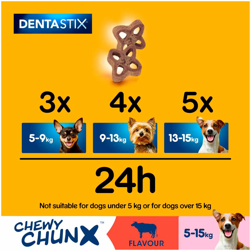 Pedigree Dentastix Chewy Chunx Mini Beef Dog Treats 68g Image 7
