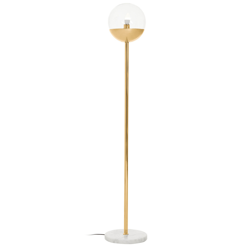 Premier Housewares Gold Finish Metal Floor Lamp Image 1