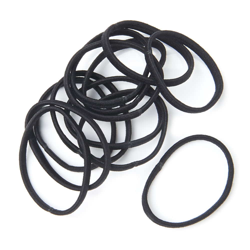 Wilko Thick Hair Bobbles Black 12 pack Image