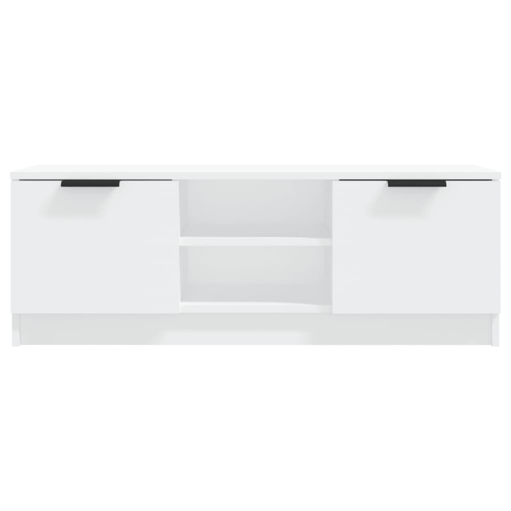 vidaXL 2 Door 2 Shelf White TV Cabinet Image 3