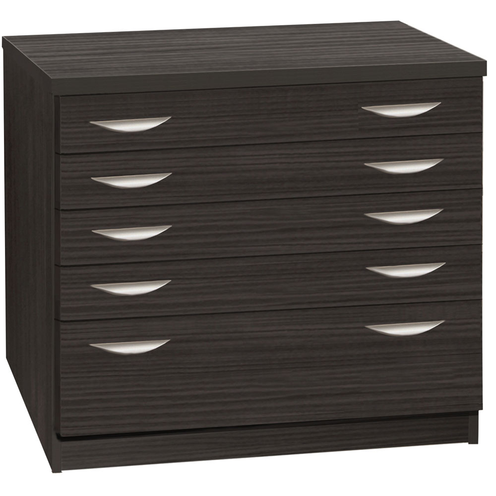 R White Cabinets 5 Drawer Black A2 Plan Chest of Drawers Image 2