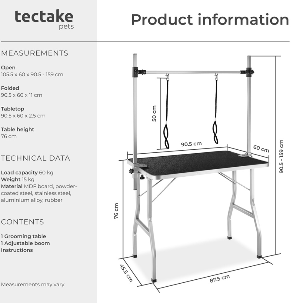 tectake Dog Grooming Table Image 8