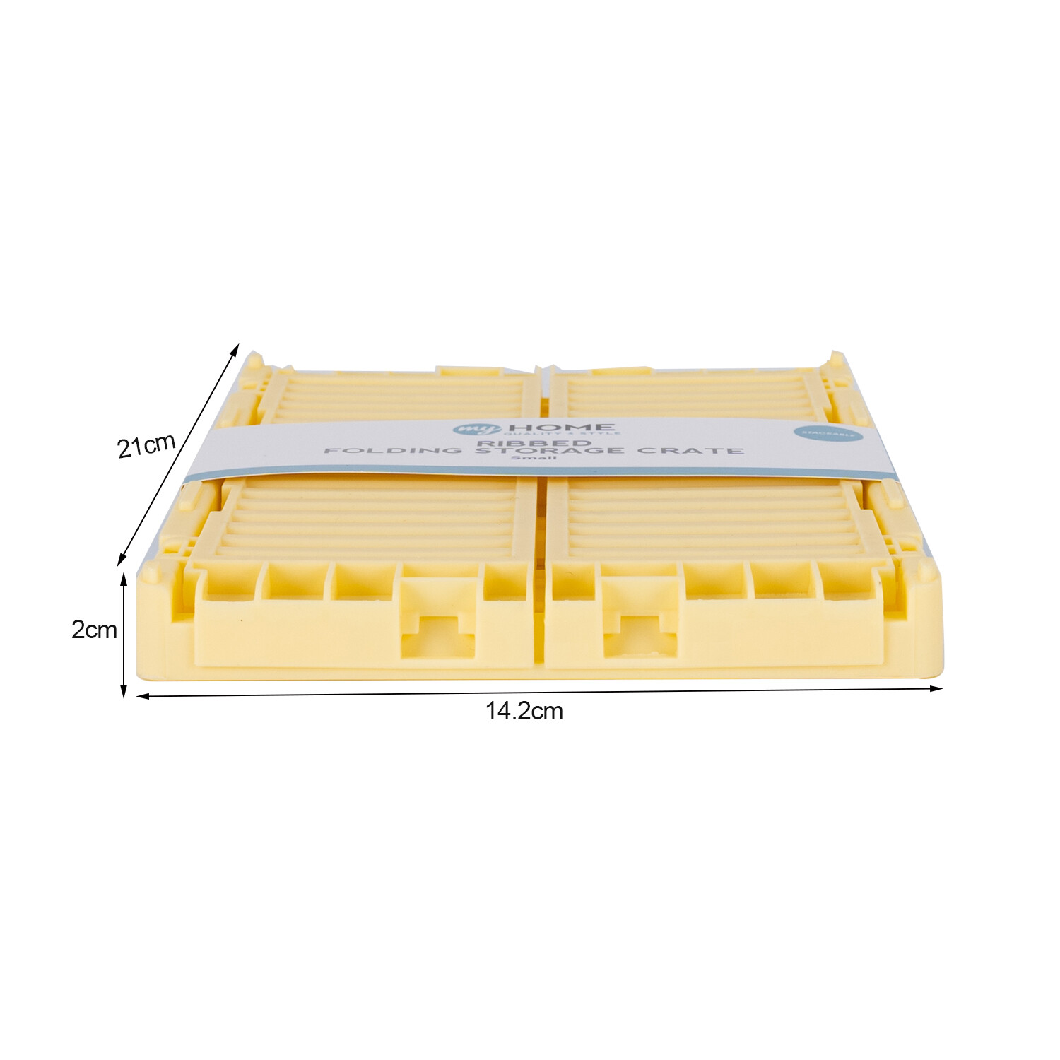 My Home Small Ribbed Foldable Storage Crate Image 2