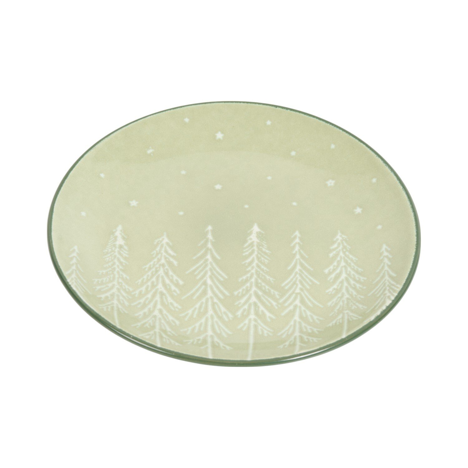 12 Piece Nordic Tree Dinner Set Sage Image 3