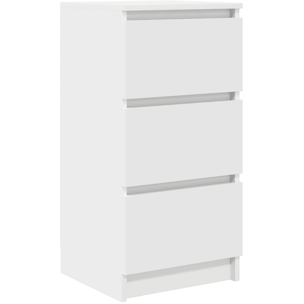 vidaXL 3 Drawer White Sideboard Image 2