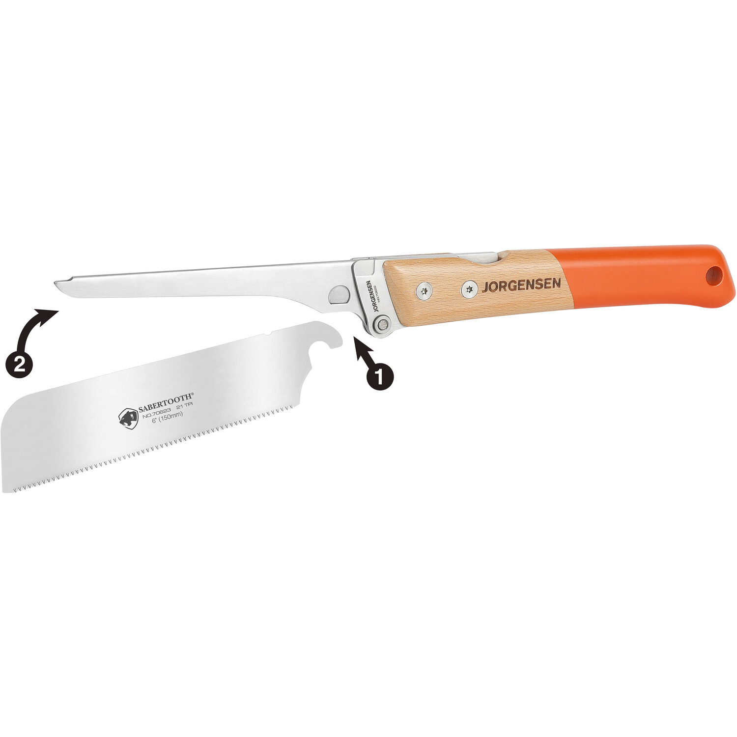 Jorgensen Pro Folding Dovetail Pull Saw Image 3