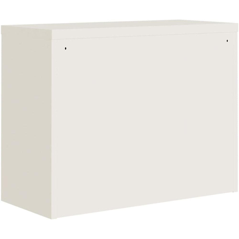 vidaXL 2 Door White Metal Lockable File Cabinet Image 6