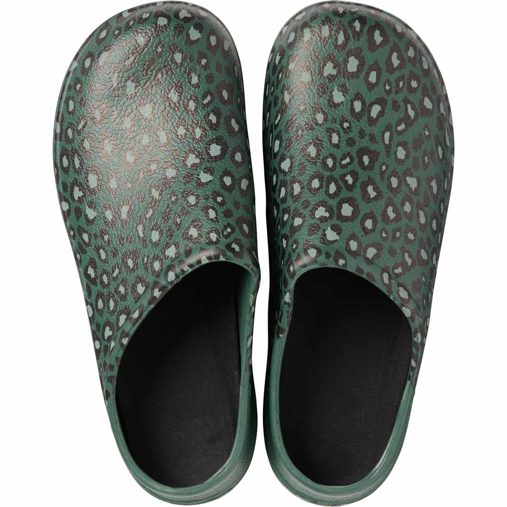 Wilko Size 5 Leopard Print Green Garden Clogs | Wilko