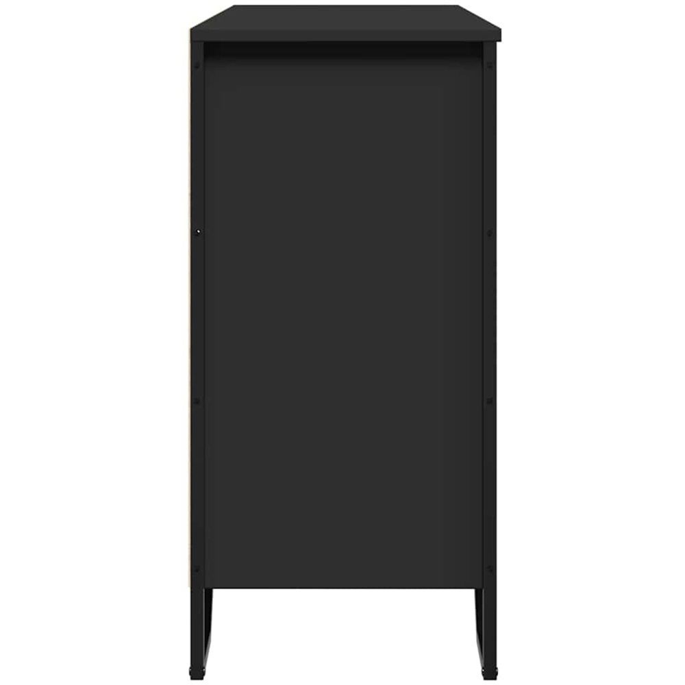 vidaXL 6 Shelf Black Wooden Sideboard Image 4
