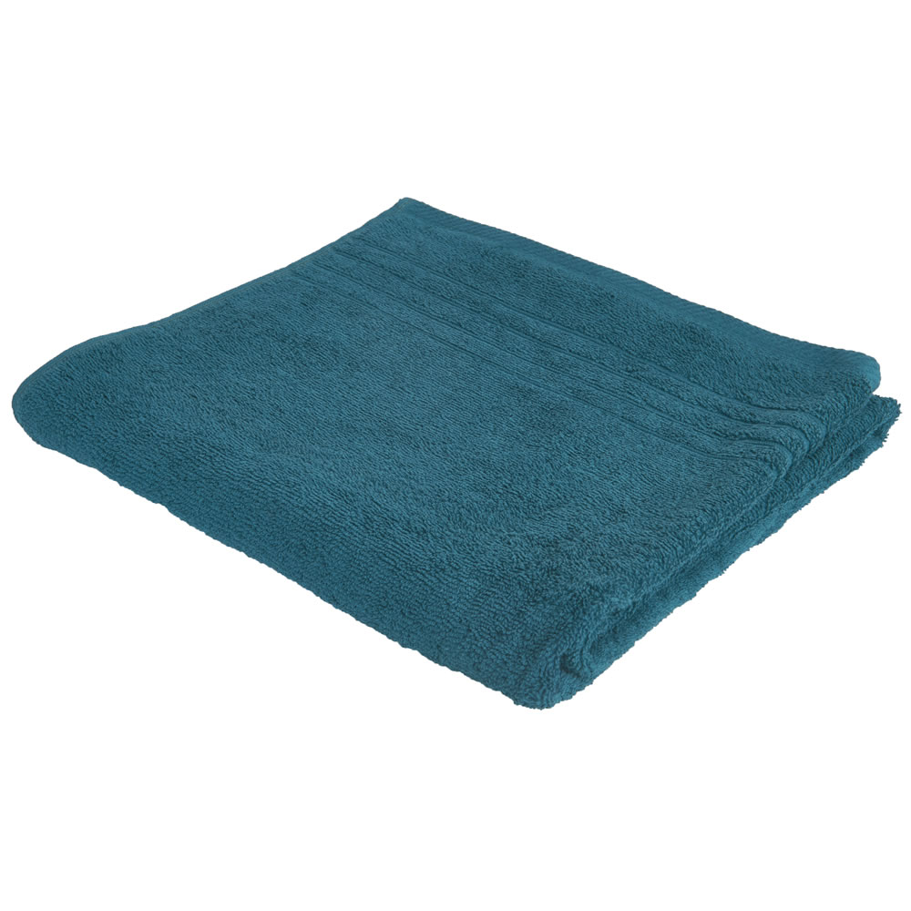 Wilko Dark Teal Bath Towel Image 1