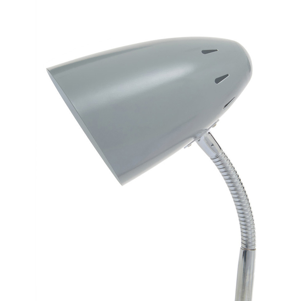 Premier Housewares Flexi Matte Grey Desk Lamp Image 3