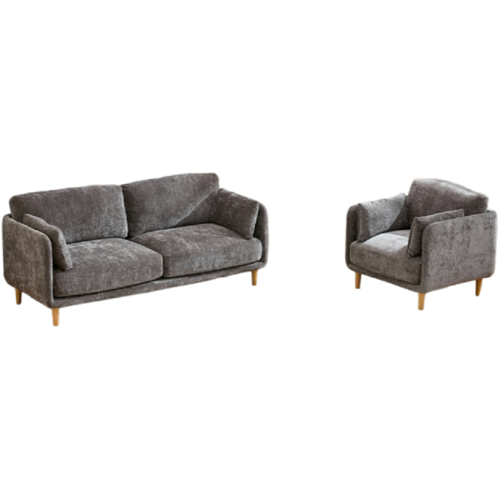 Furniture One 4 Seater Luxury Mid Century Sofa Set Image 2