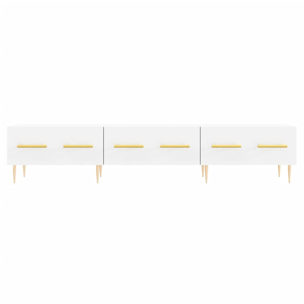 vidaXL 3 Drawer White TV Cabinet Image 5