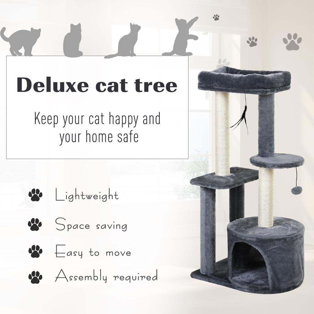 PawHut Cat Multi-Activity Tree Tower Image 6