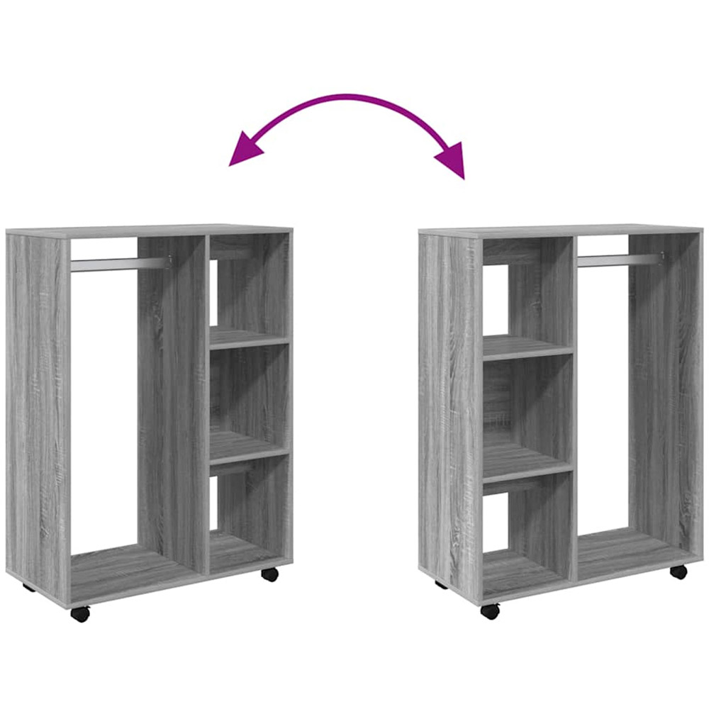 vidaXL 4 Open Shelf Grey Sonoma Wardrobe Image 6