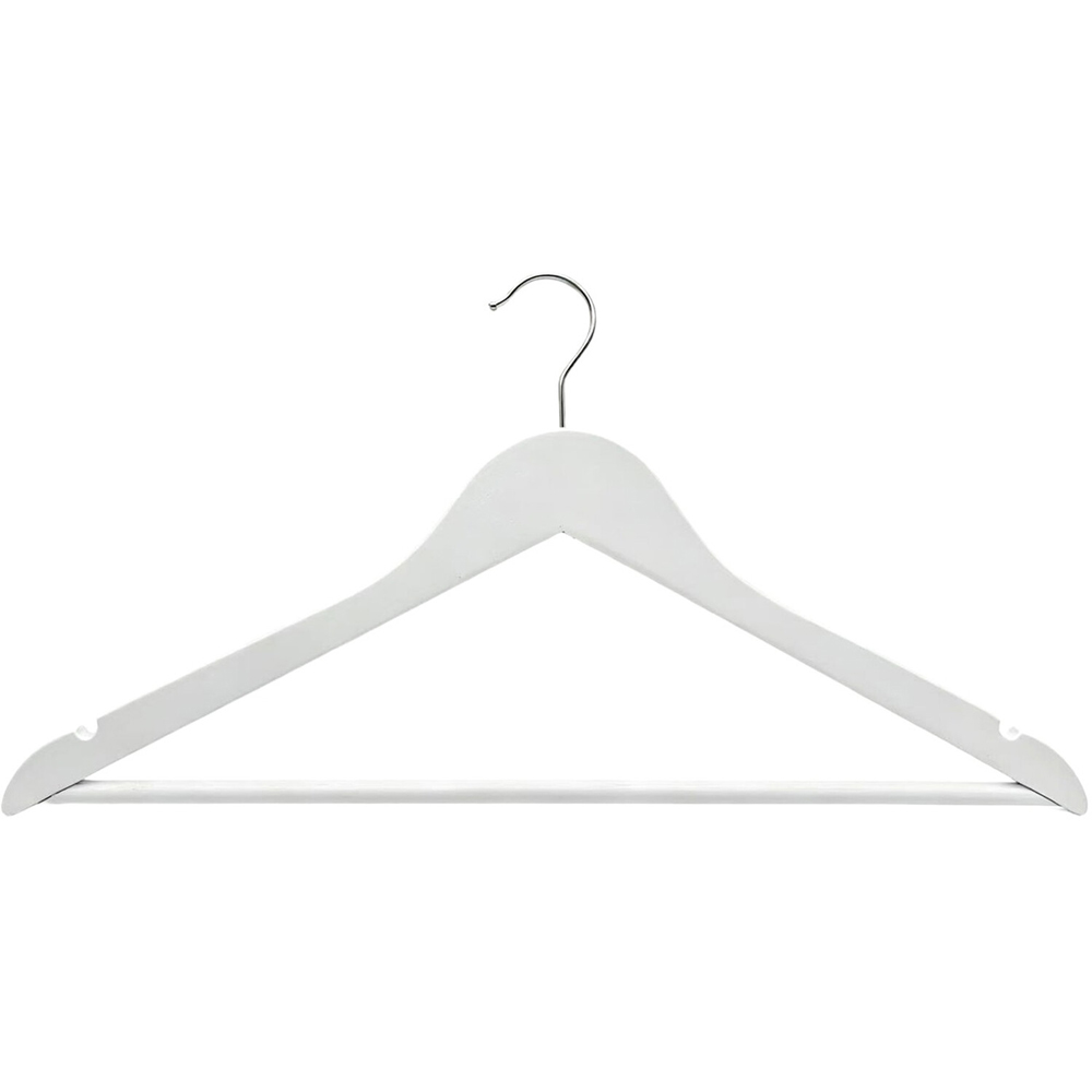 Pack of 3 My Laundry Wood Hangers White Image 3