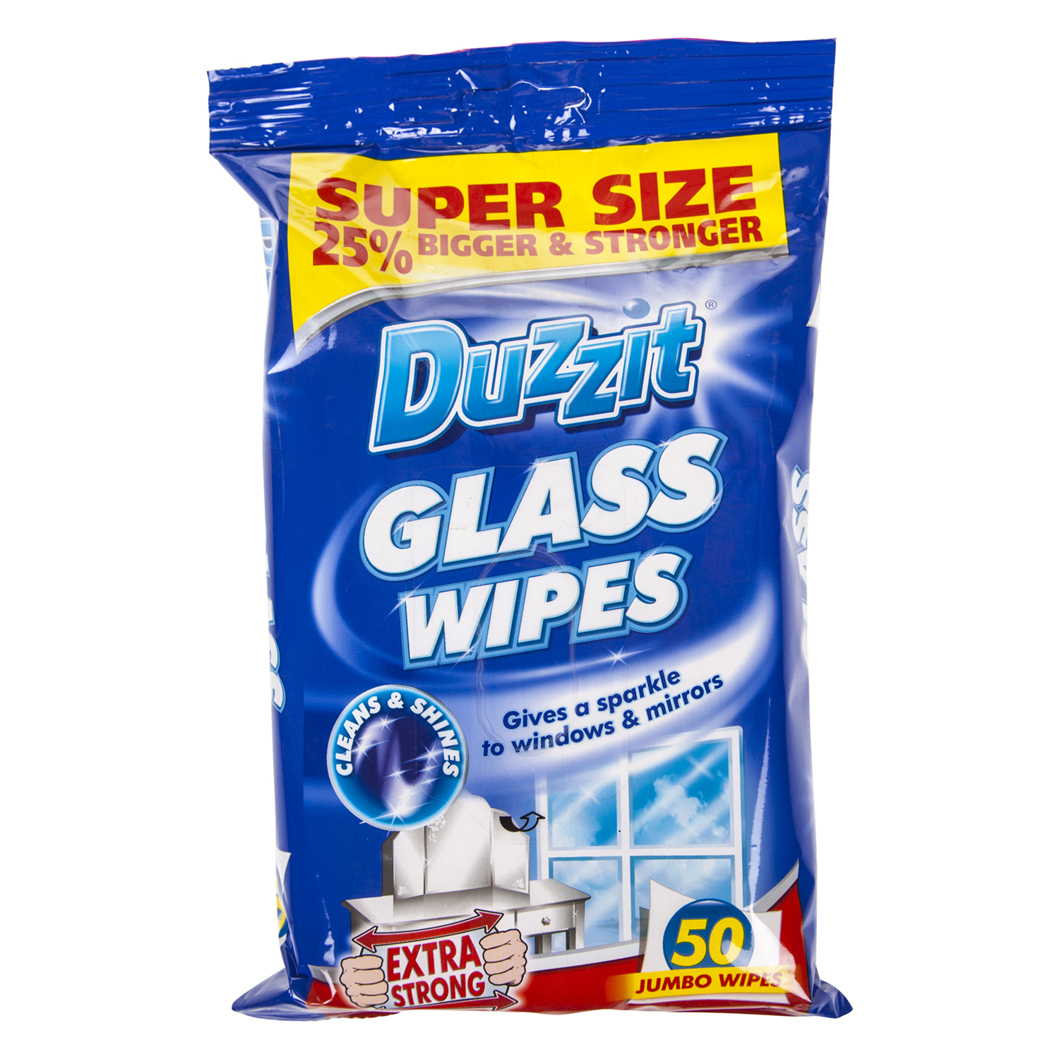 Pack of 50 Duzzit Glass Wipes Image