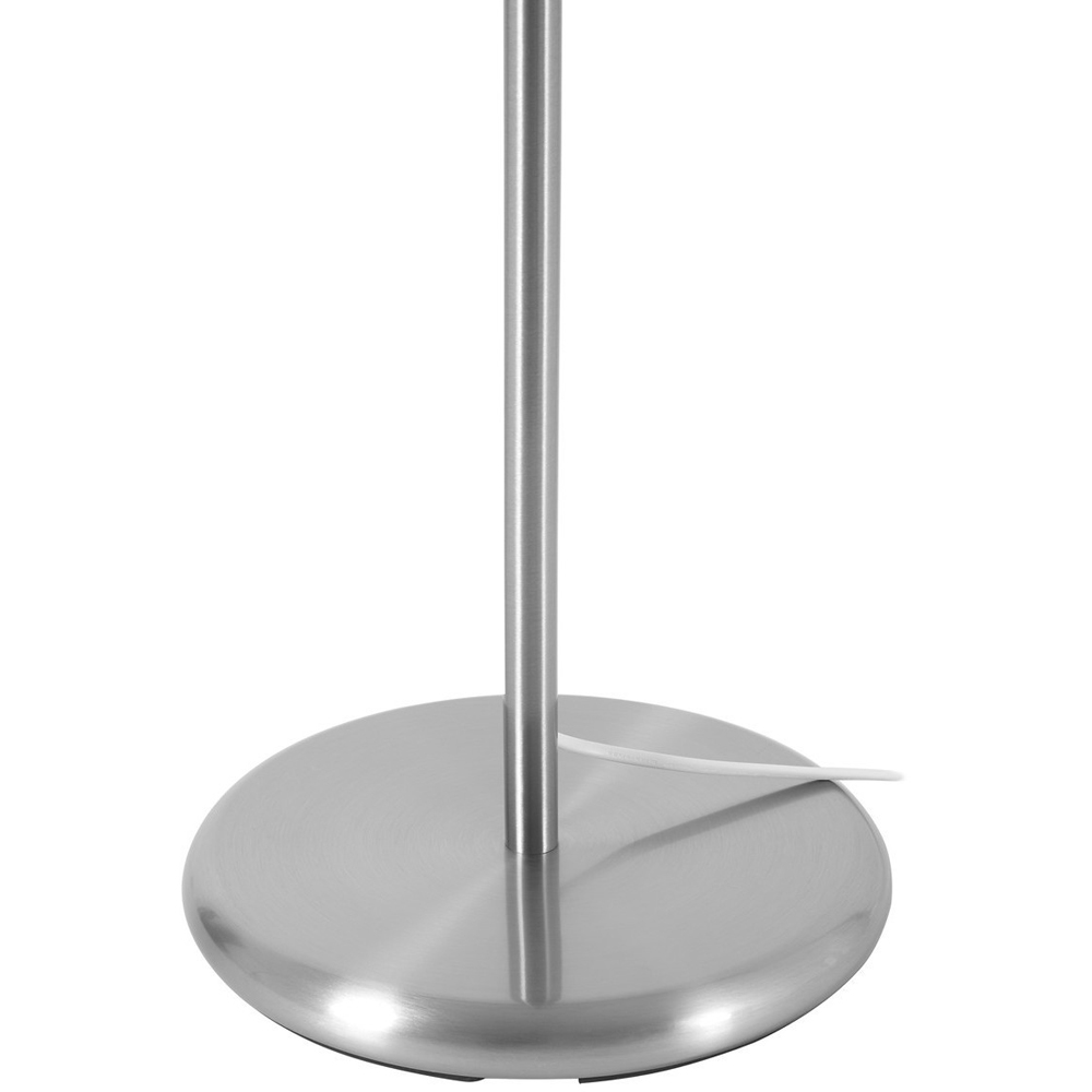 Premier Housewares Grey Waffle Effect Shade Floor Lamp Image 2