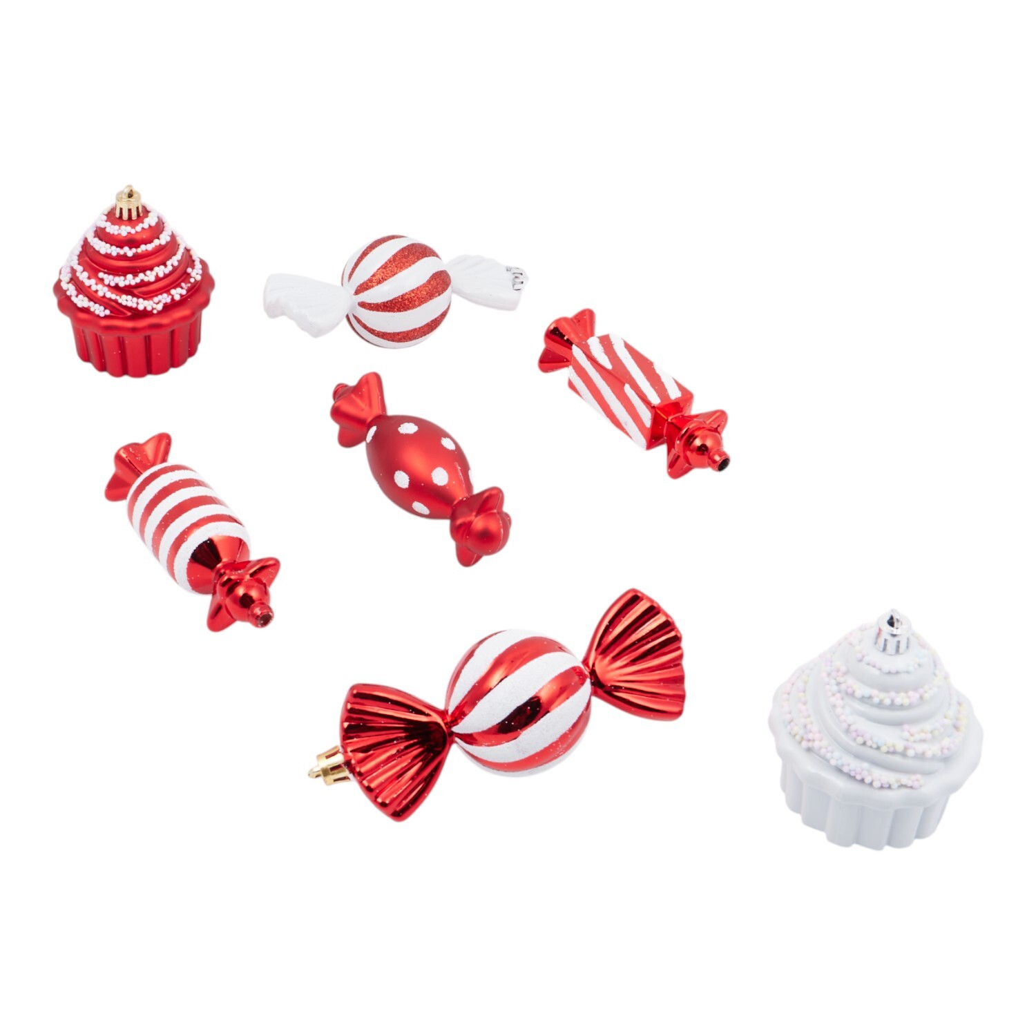 Set of 20 Candy Cane Lane Bauble Pack Red Image 3