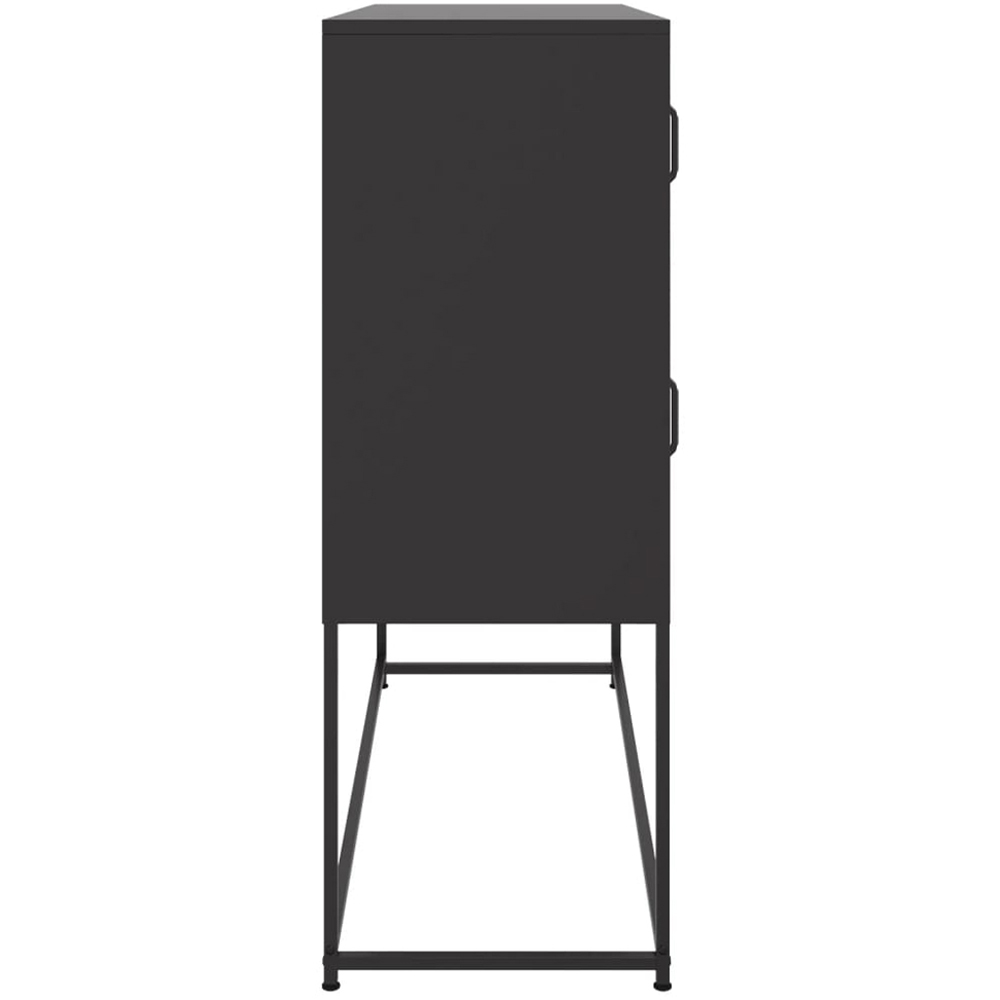 vidaXL 6 Door Black Metal Sideboard Image 7