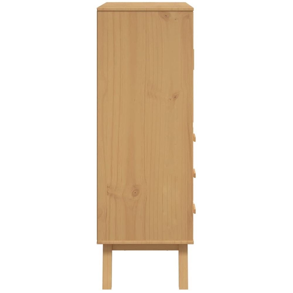 vidaXL 2 Door 3 Drawer 2 Shelf Solid Pine Wood Highboard Image 7