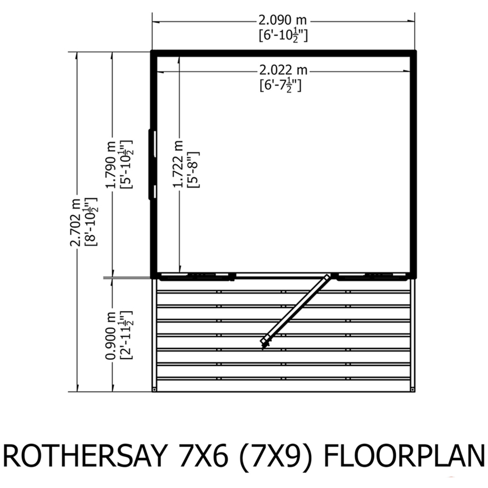 Shire Rothesay 7 x 9ft Shiplap Apex Garden Shed Image 5