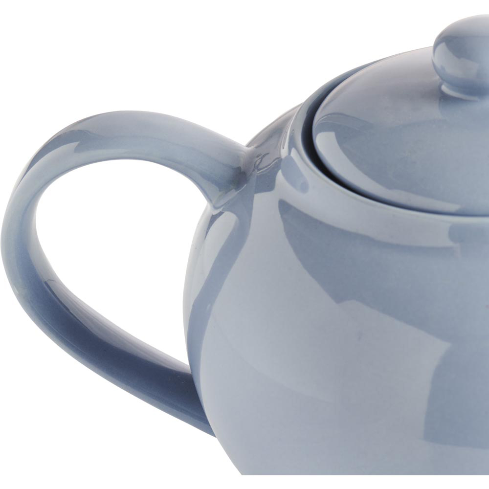 Wilko 8 Cup Blue Ceramic Teapot Image 5