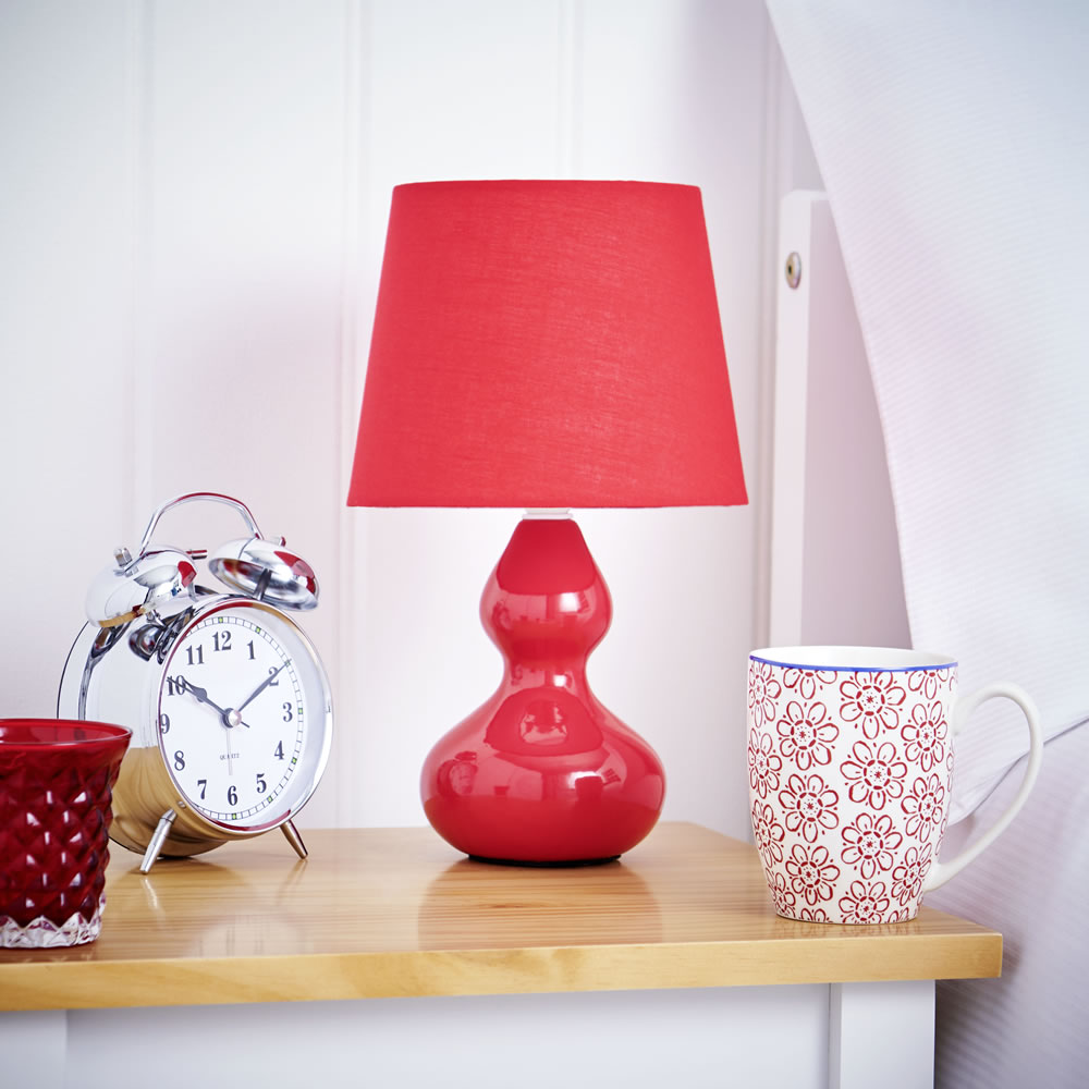 Wilko Chilli Pepper Red Ceramic Lamp Image 7