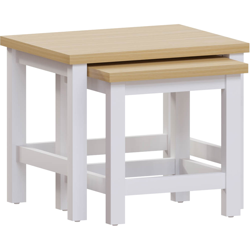 Vida Designs Arlington White Nest of Tables Set of 2 Image 2
