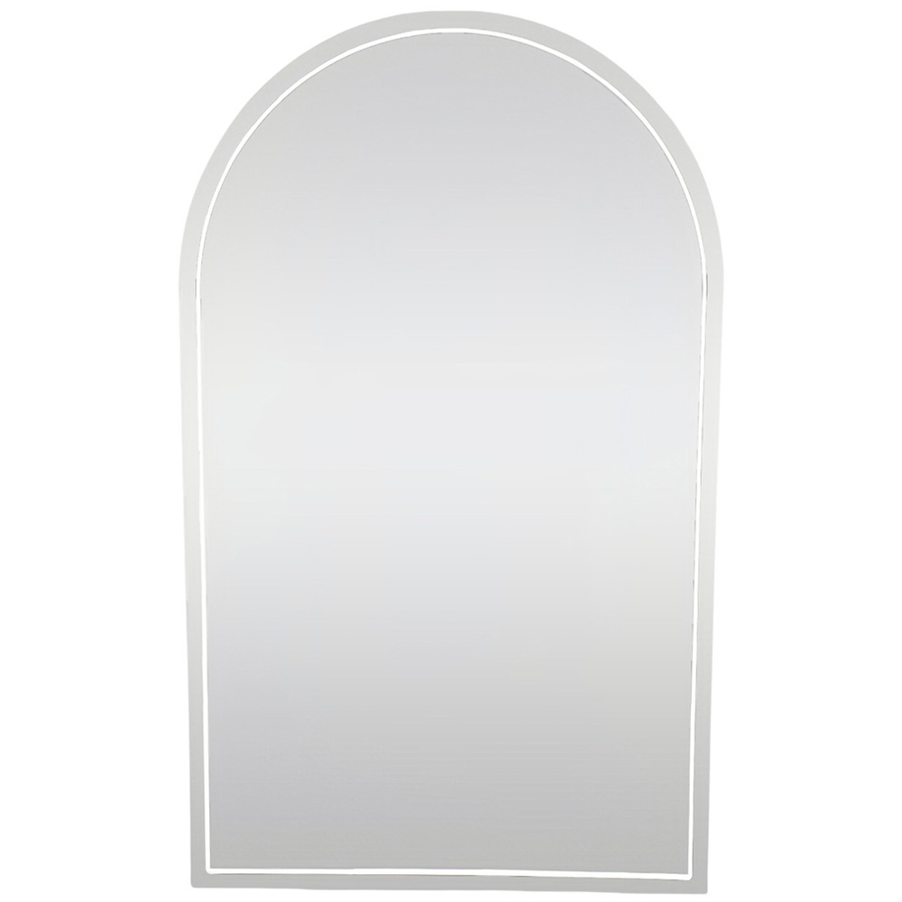 Wide Arch Neon Mirror Silver Image 1