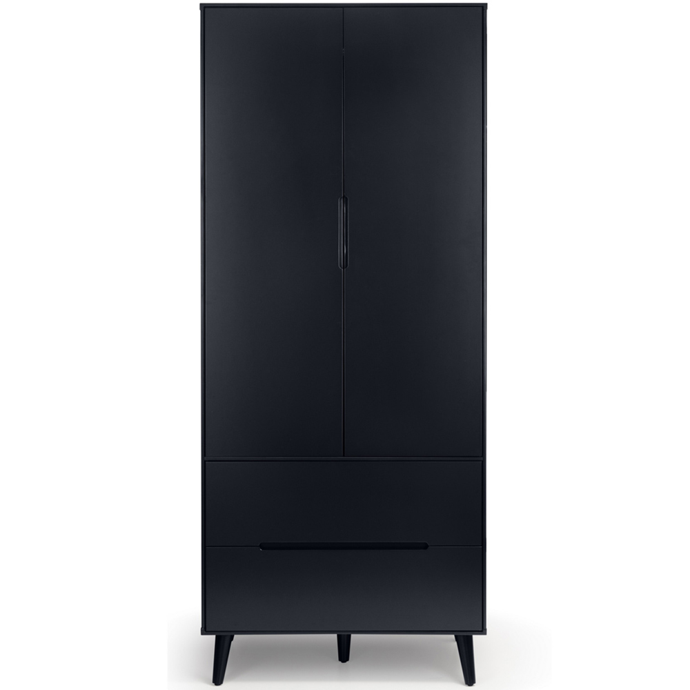 Julian Bowen Alicia 2 Door 2 Drawer Matt Anthracite Wardrobe Image 3