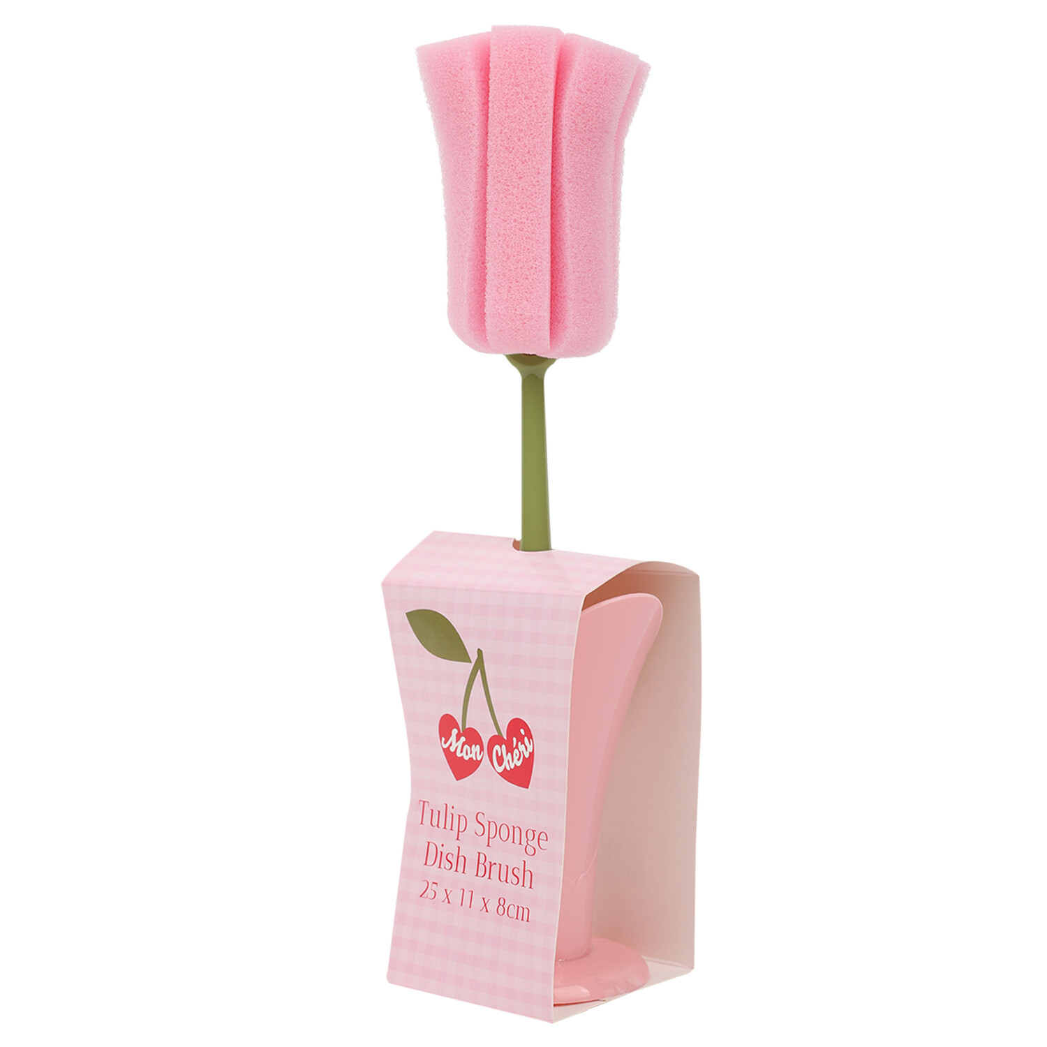 Tulip Sponge Dish Brush - Pink Image 2