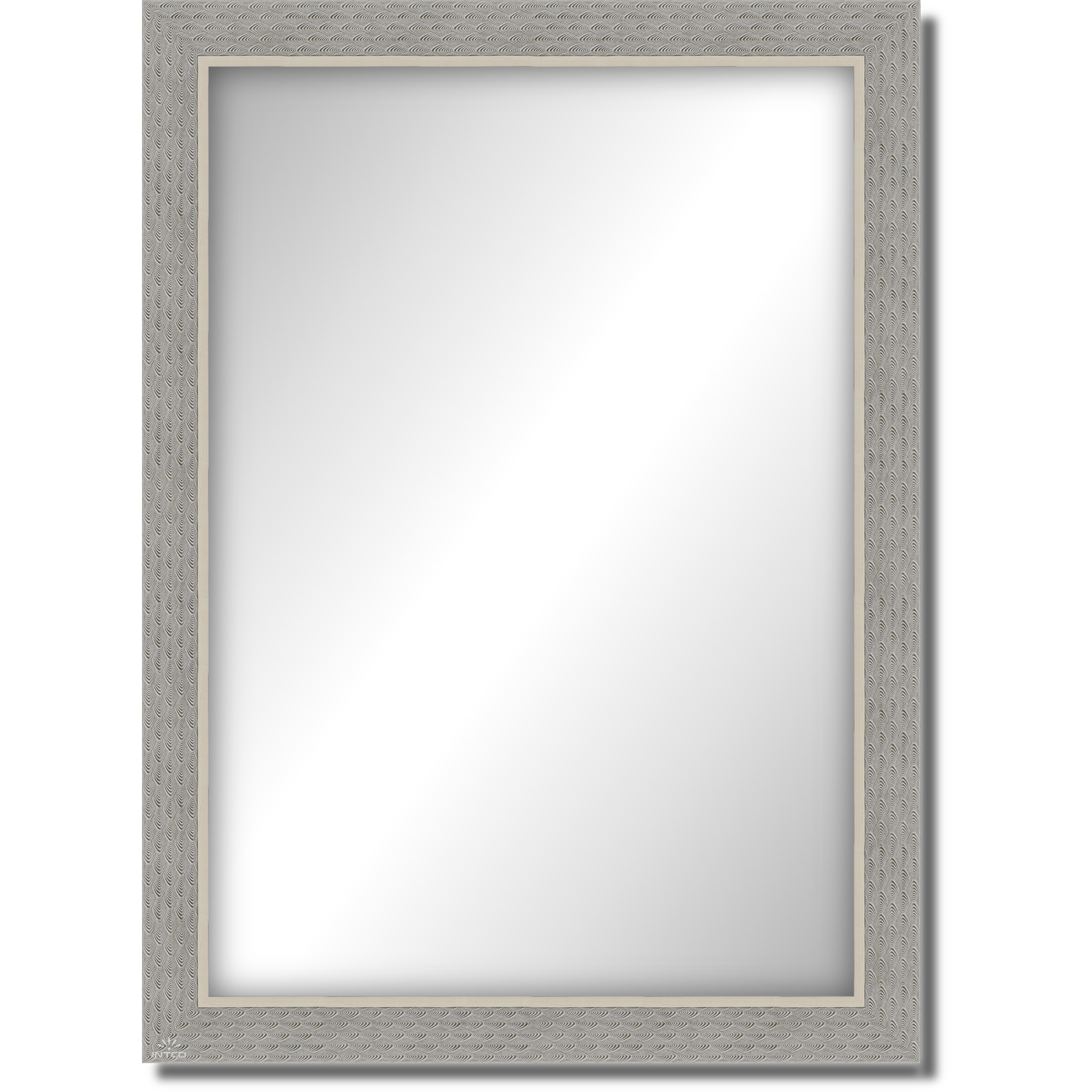 Talia Etched Effect Mirror - Grey Image 2