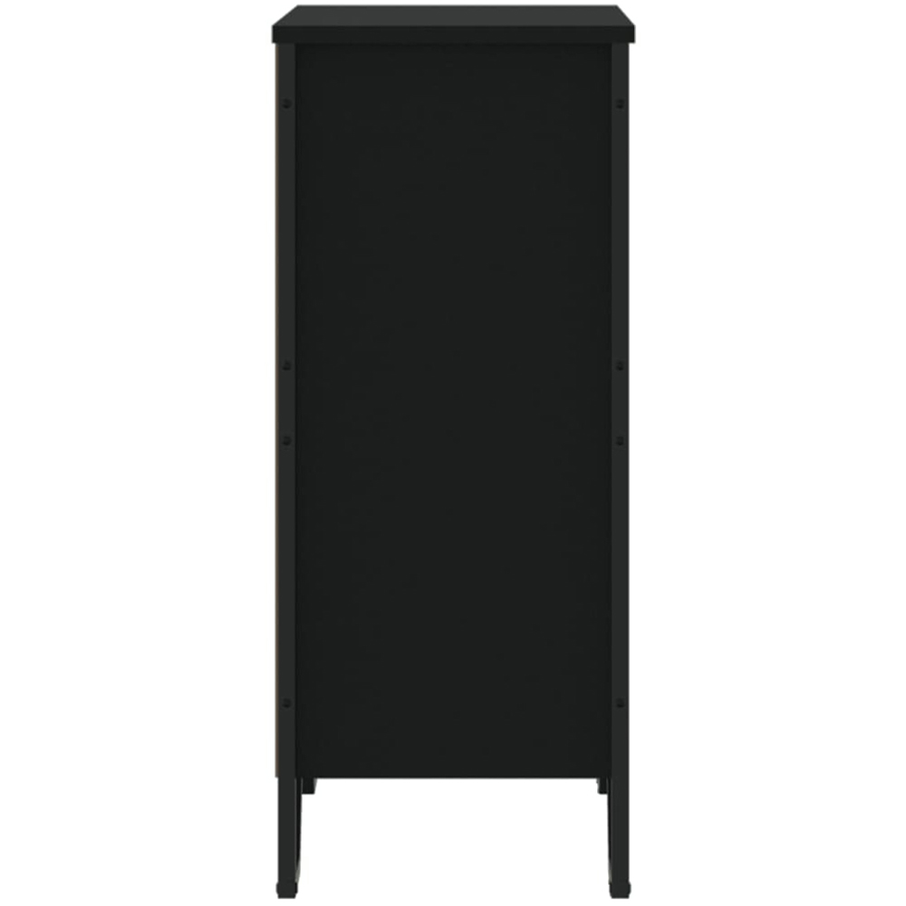 vidaXL 2 Shelf Black Bookcase Image 5