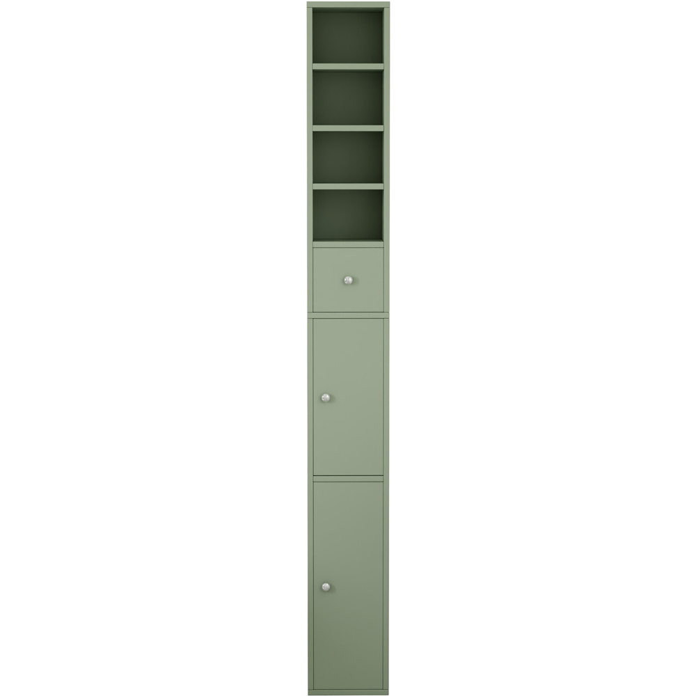 Mayfair Tall Bathroom Storage Cabinet Sage Image 3