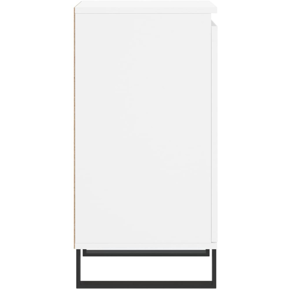 vidaXL 2 Door Single Drawer White Sideboard Set of 2 Image 6