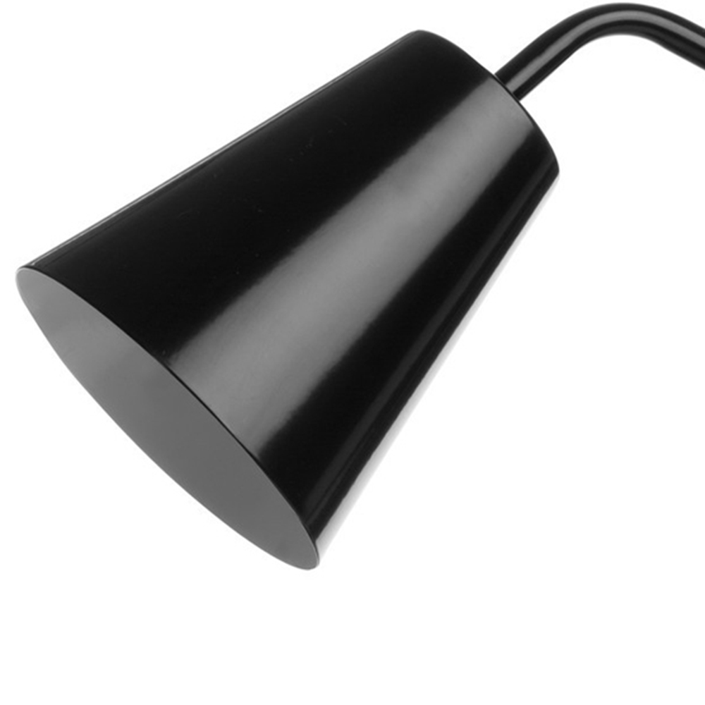 Premier Housewares Black Metal Modern Desk Lamp Image 2