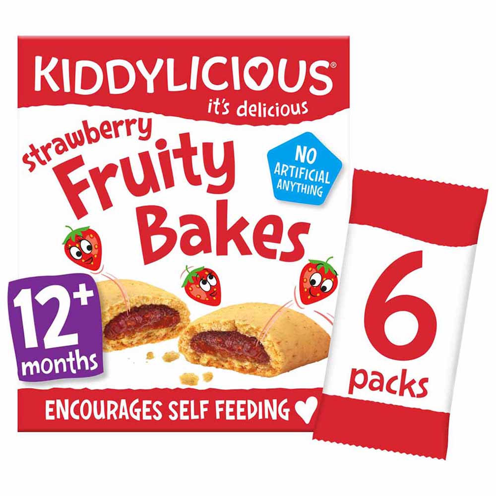 Kiddylicious Strawberry Fruity Bakes 6 x 132g Image 2