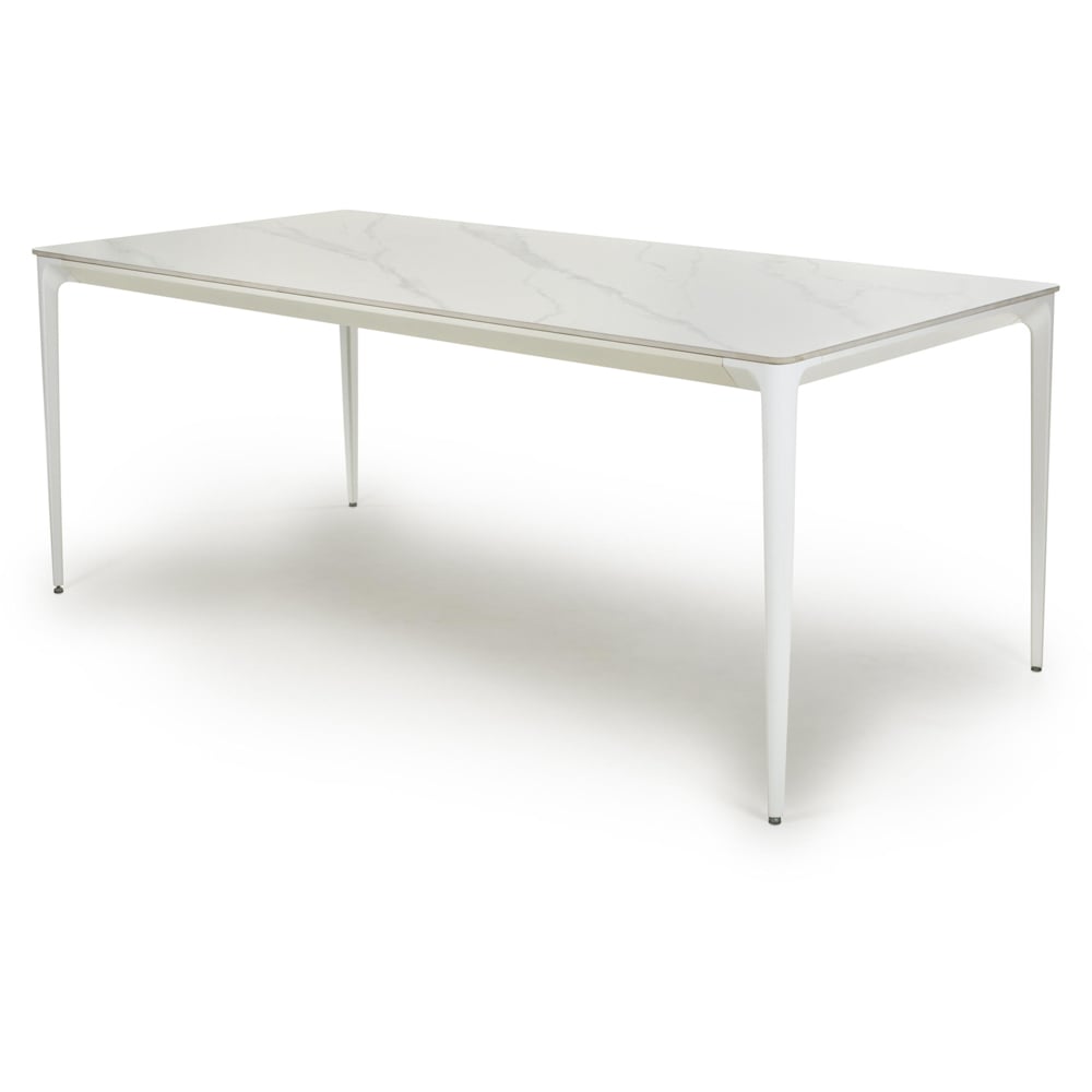 Shankar Montreal 6 Seater White Dining Table Image 3