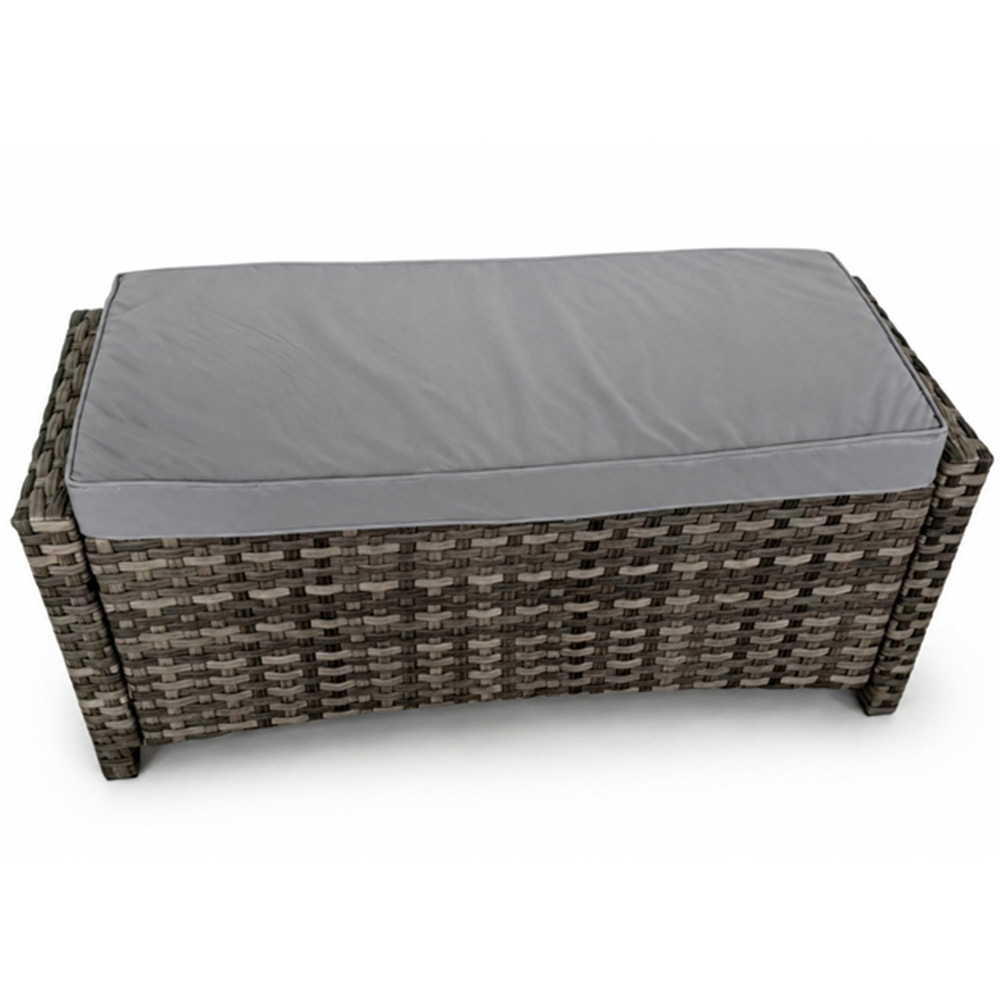 Outdoor Living The Maldives Rattan 9 Seater Gas Firepit Corner Dining Set Grey Image 8