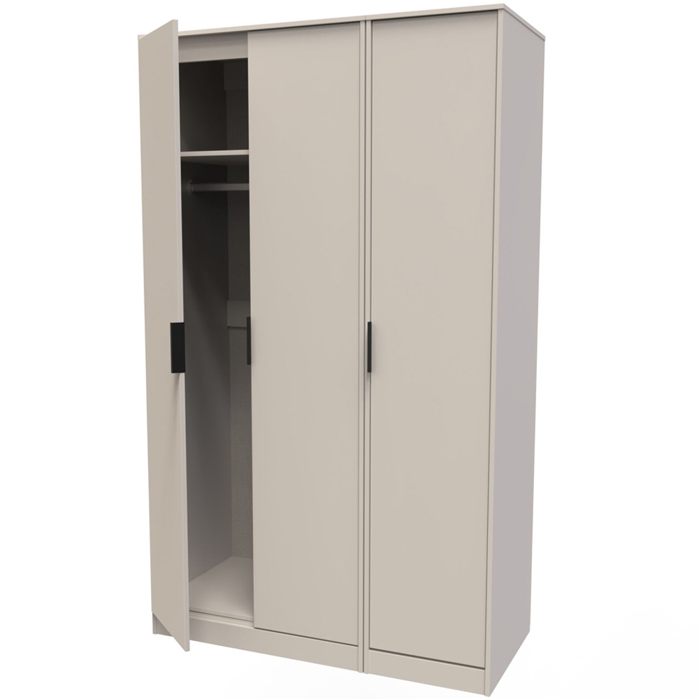 Crowndale Hong Kong Ready Assembled 3 Door Tall Kashmir Ash Wardrobe Image 5